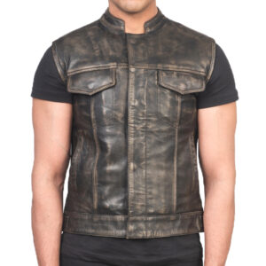 Leather Vest Men