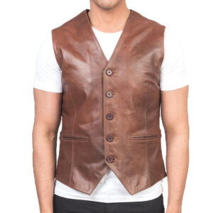 Leather Vest Men